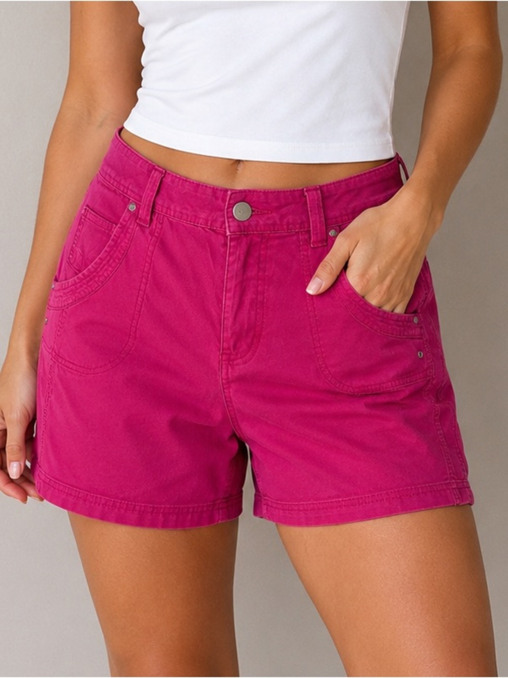 Style & Co Hot Pink Stretch Shorts | Size 16